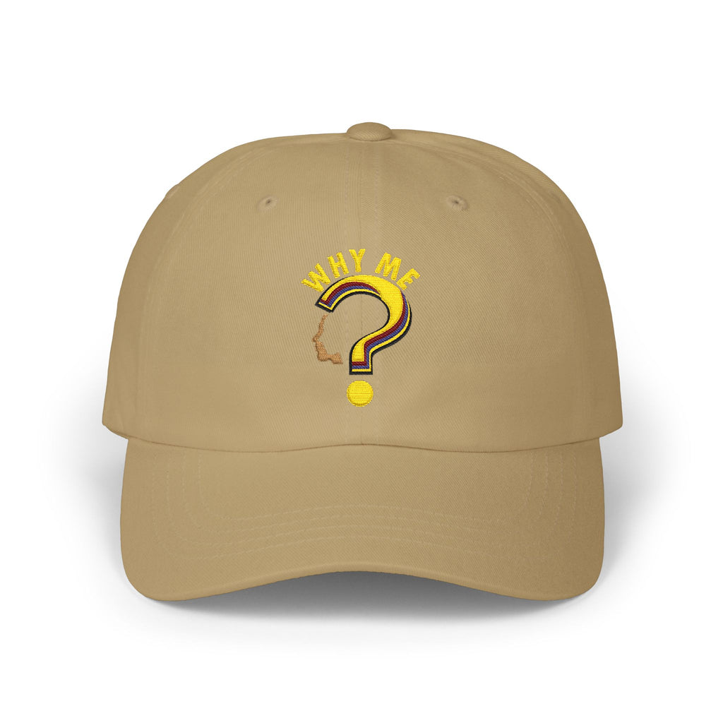 Dad Cap — 'Why Me?' Question Mark Embroidered Baseball Hat