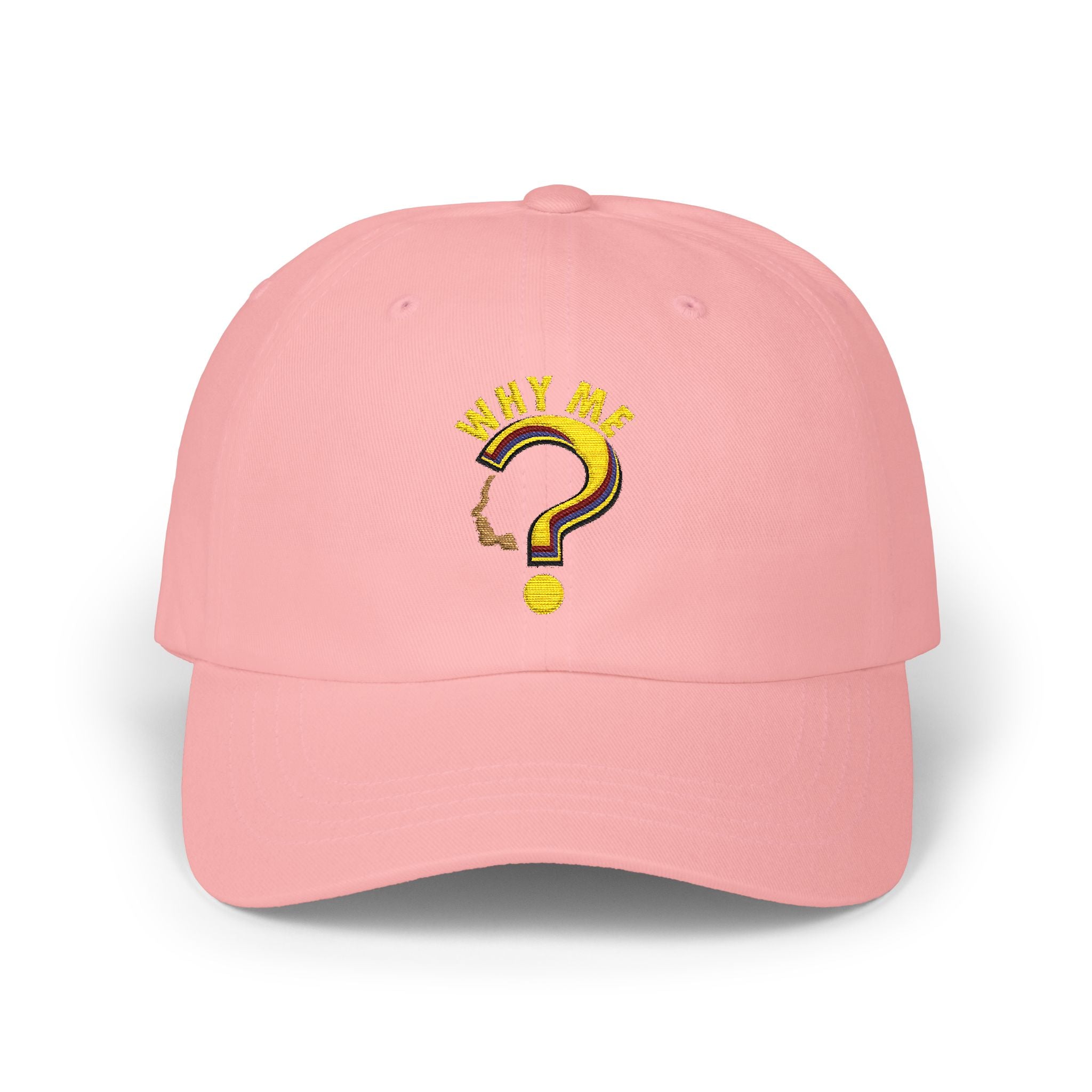 Dad Cap — 'Why Me?' Question Mark Embroidered Baseball Hat