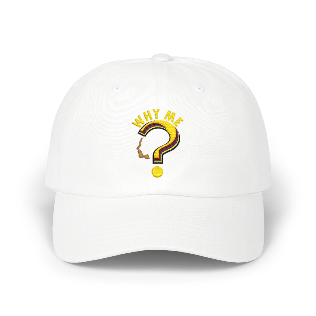Dad Cap — 'Why Me?' Question Mark Embroidered Baseball Hat