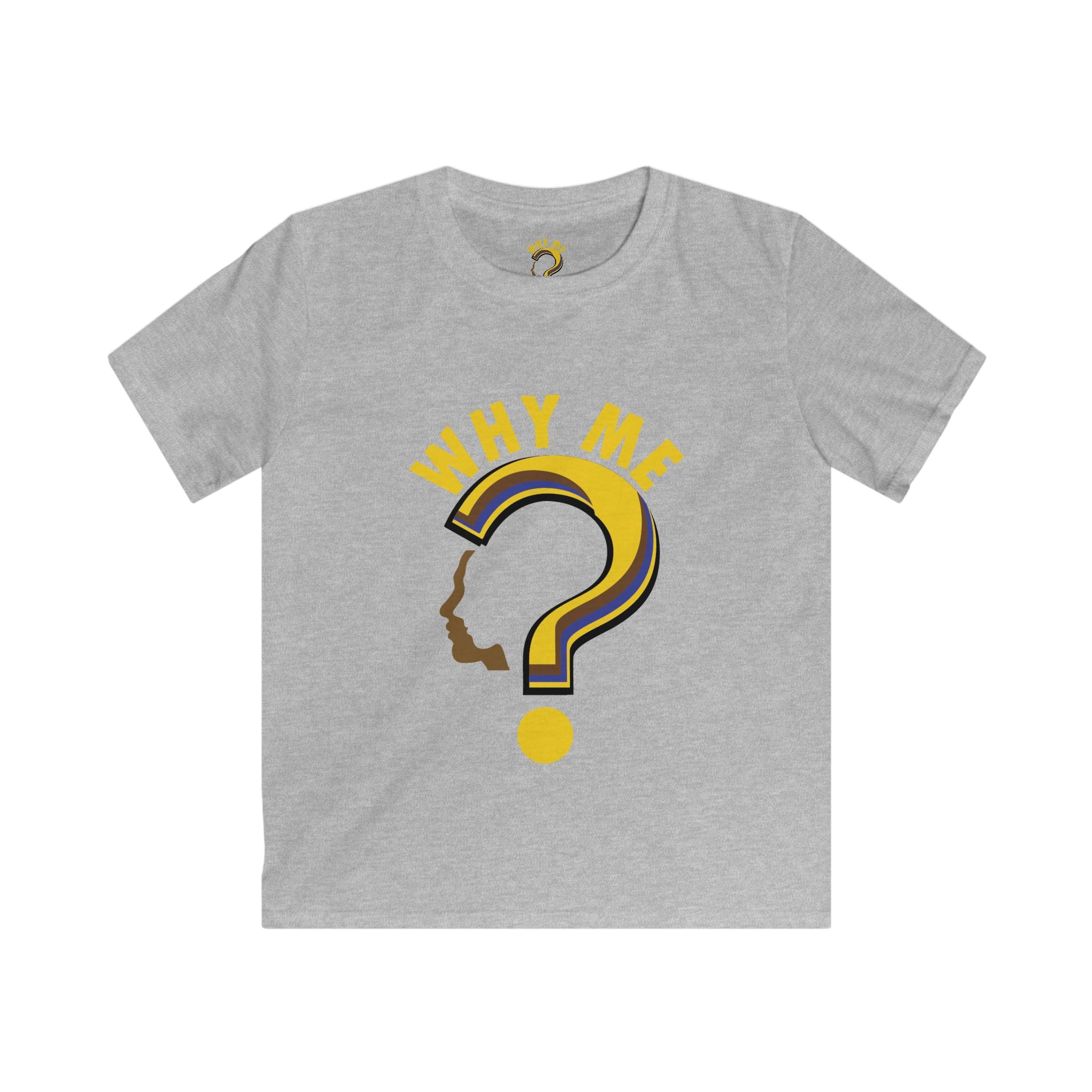 Kids T‑Shirt “Why Me?” Question Mark Graphic — Funny Humorous Tee for Kids