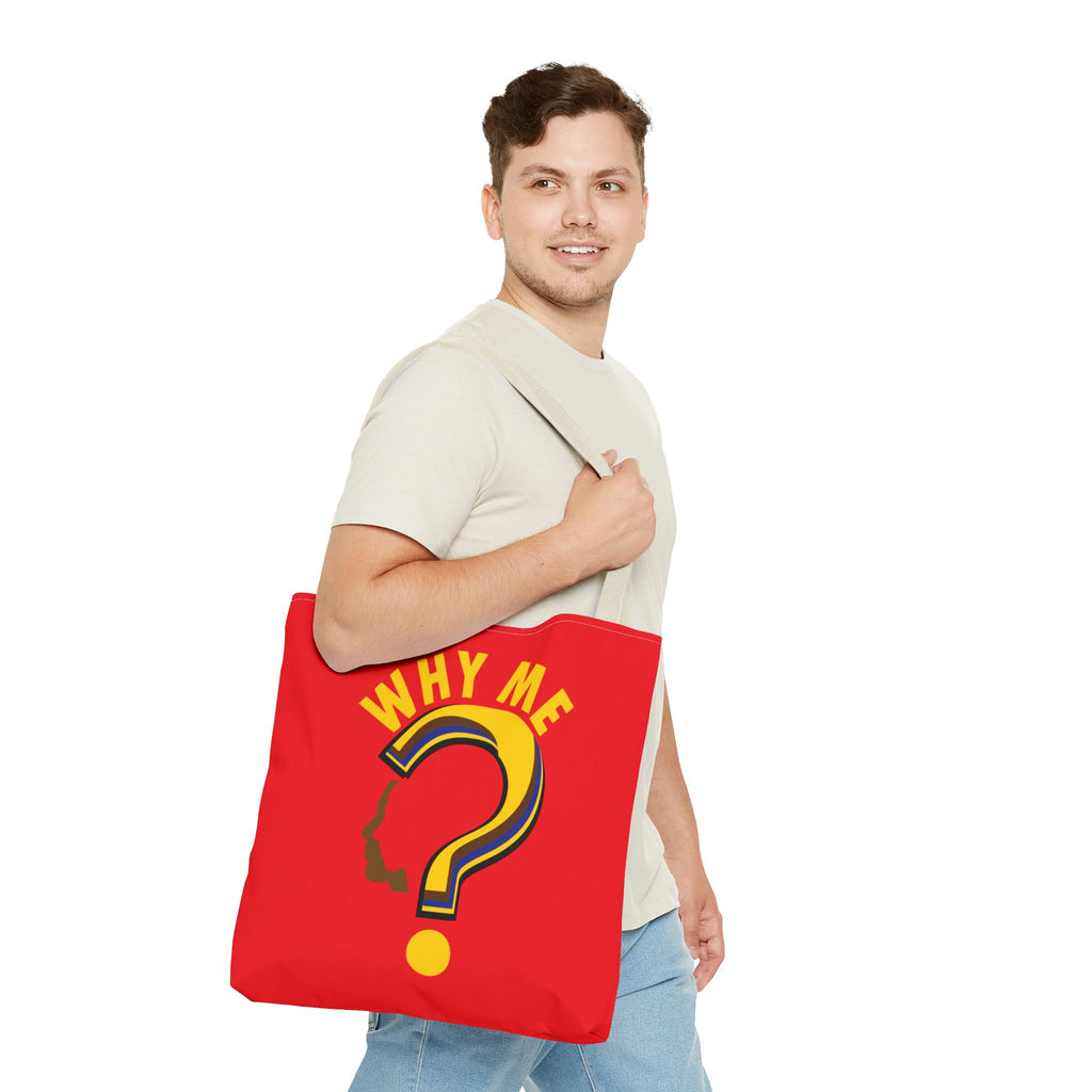 Why Me? Question Mark Graphic Tote Bag — Canvas Shoulder Tote