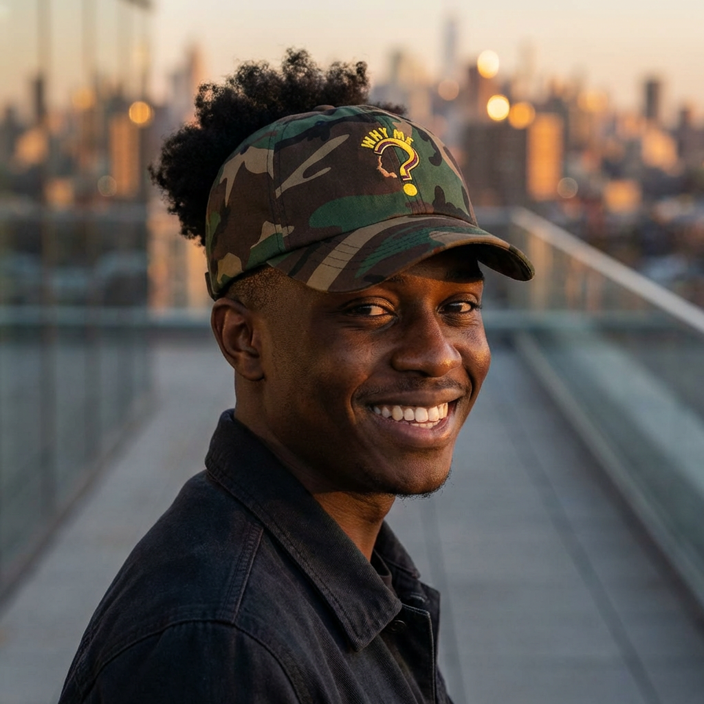 Dad Cap — 'Why Me?' Question Mark Embroidered Baseball Hat