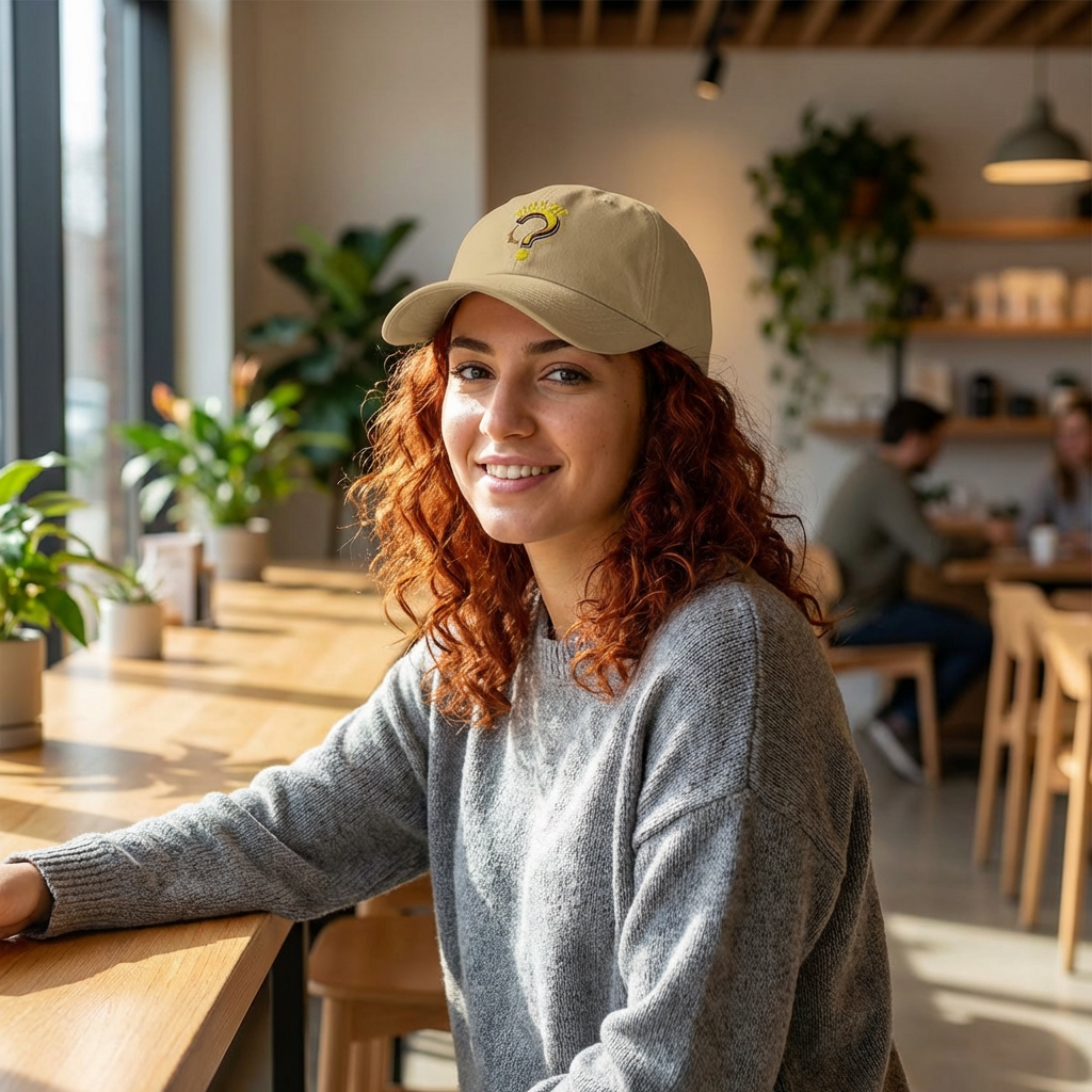 Dad Cap — 'Why Me?' Question Mark Embroidered Baseball Hat