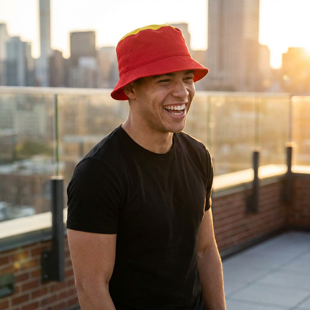 Red Bucket Hat — Classic Sun & Streetwear Accessory