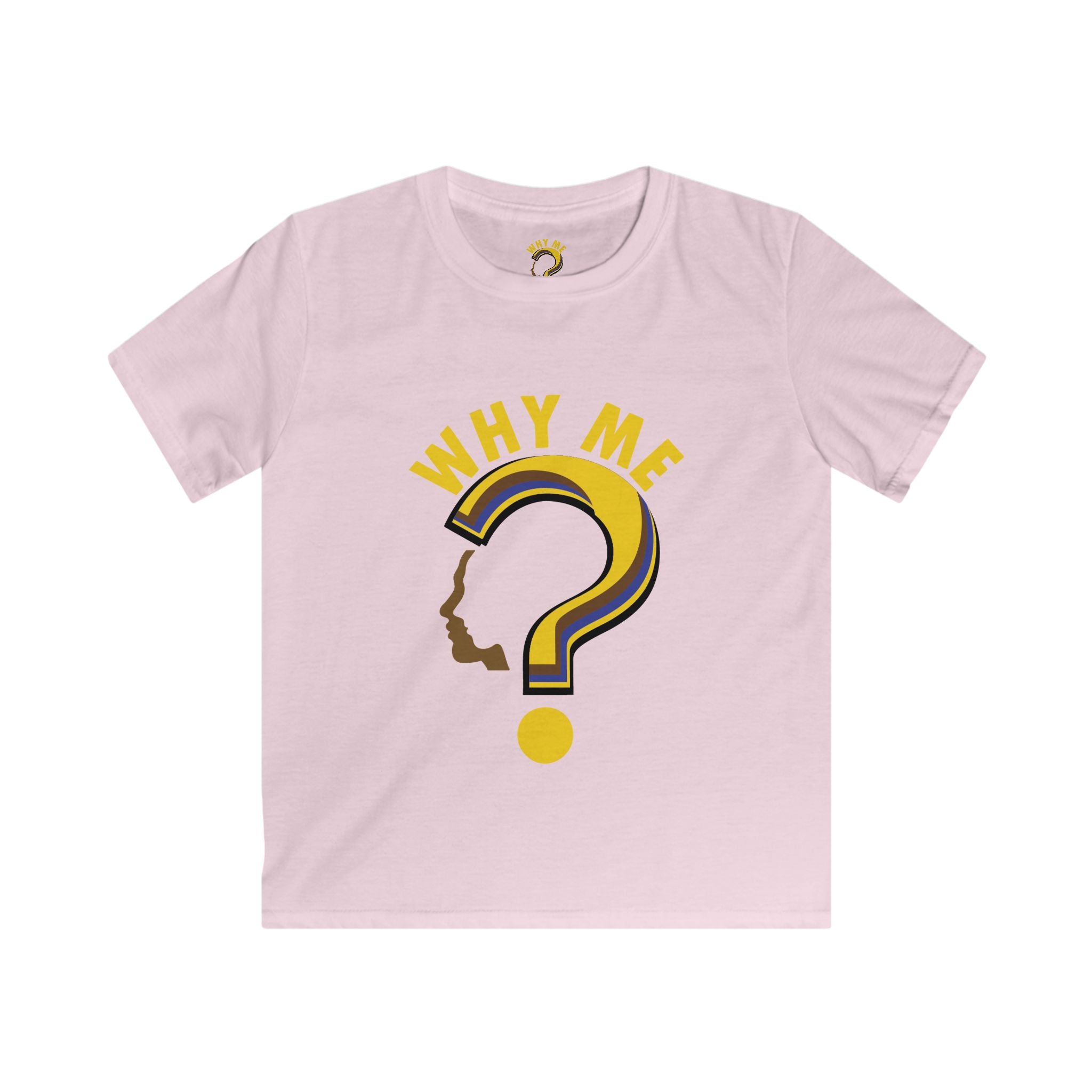 Kids T‑Shirt “Why Me?” Question Mark Graphic — Funny Humorous Tee for Kids