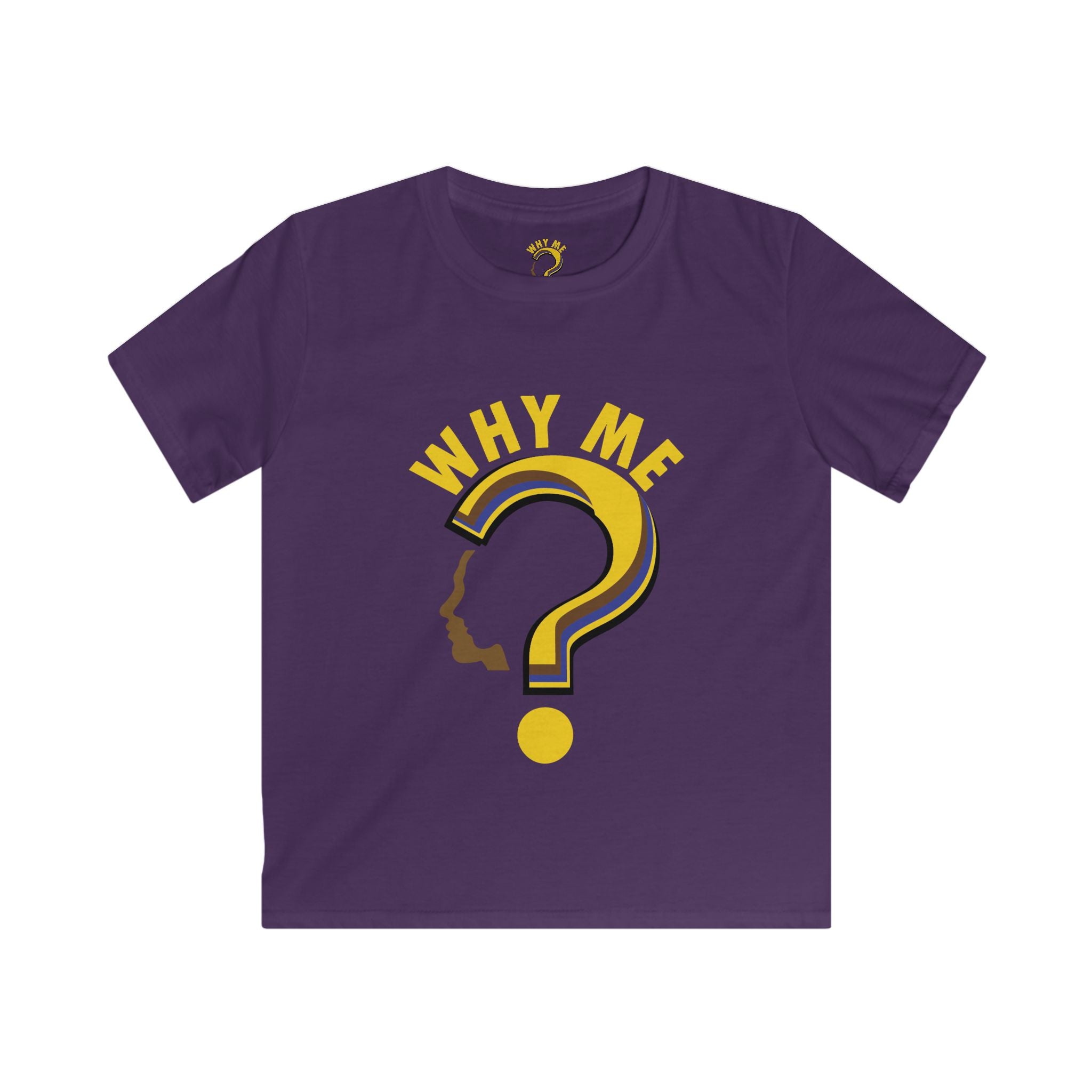 Kids T‑Shirt “Why Me?” Question Mark Graphic — Funny Humorous Tee for Kids