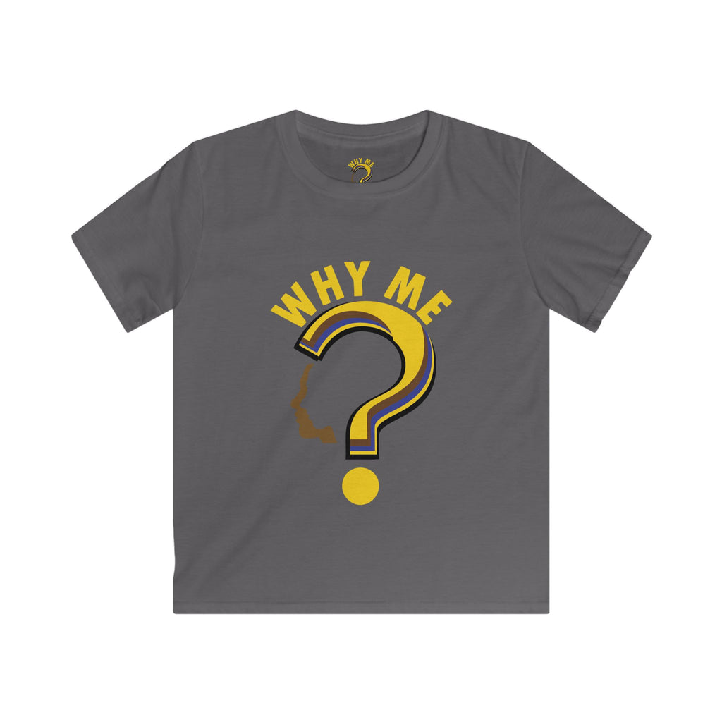 Kids T‑Shirt “Why Me?” Question Mark Graphic — Funny Humorous Tee for Kids