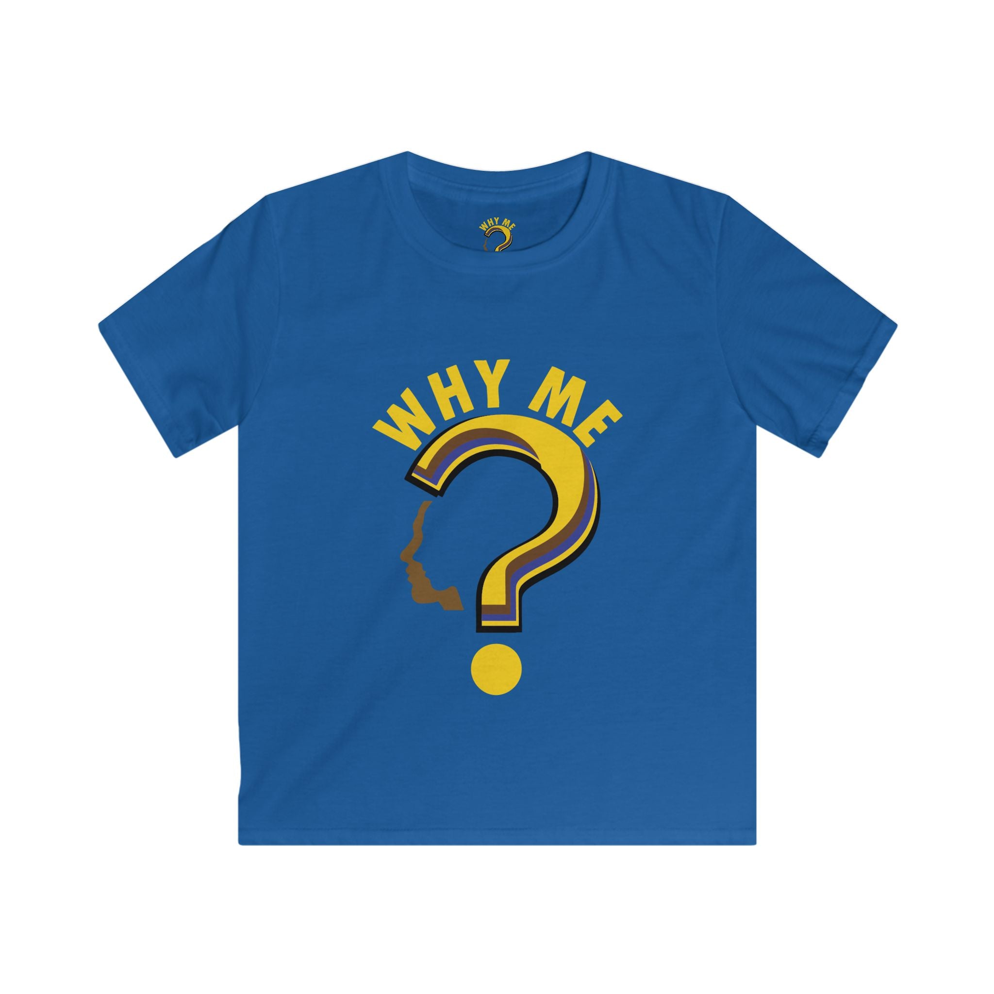 Kids T‑Shirt “Why Me?” Question Mark Graphic — Funny Humorous Tee for Kids