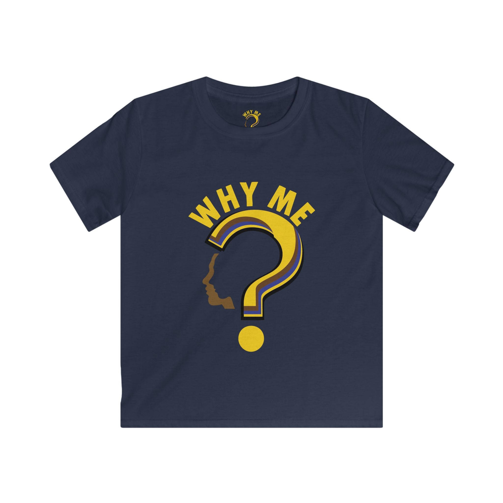 Kids T‑Shirt “Why Me?” Question Mark Graphic — Funny Humorous Tee for Kids