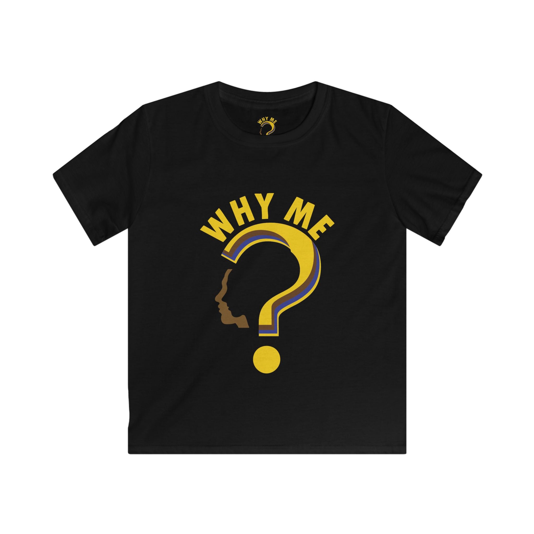 Kids T‑Shirt “Why Me?” Question Mark Graphic — Funny Humorous Tee for Kids