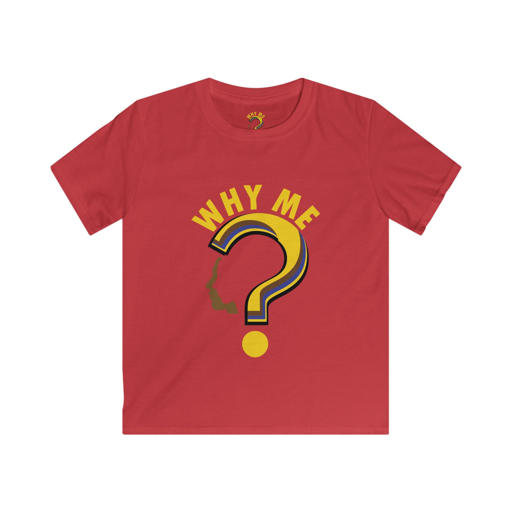 Kids T‑Shirt “Why Me?” Question Mark Graphic — Funny Humorous Tee for Kids