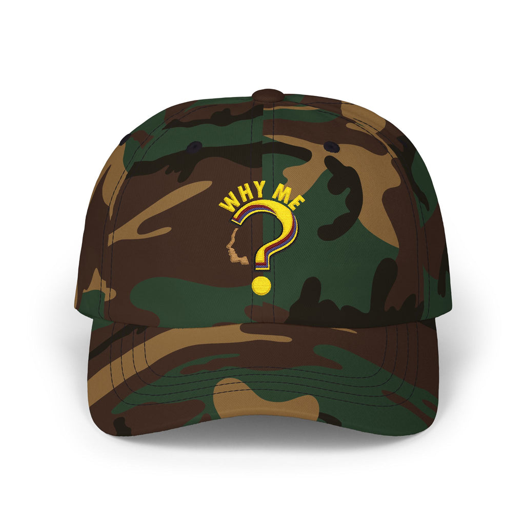 Dad Cap — 'Why Me?' Question Mark Embroidered Baseball Hat