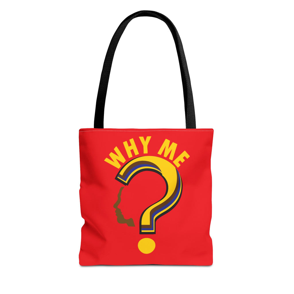 Why Me? Question Mark Graphic Tote Bag — Canvas Shoulder Tote
