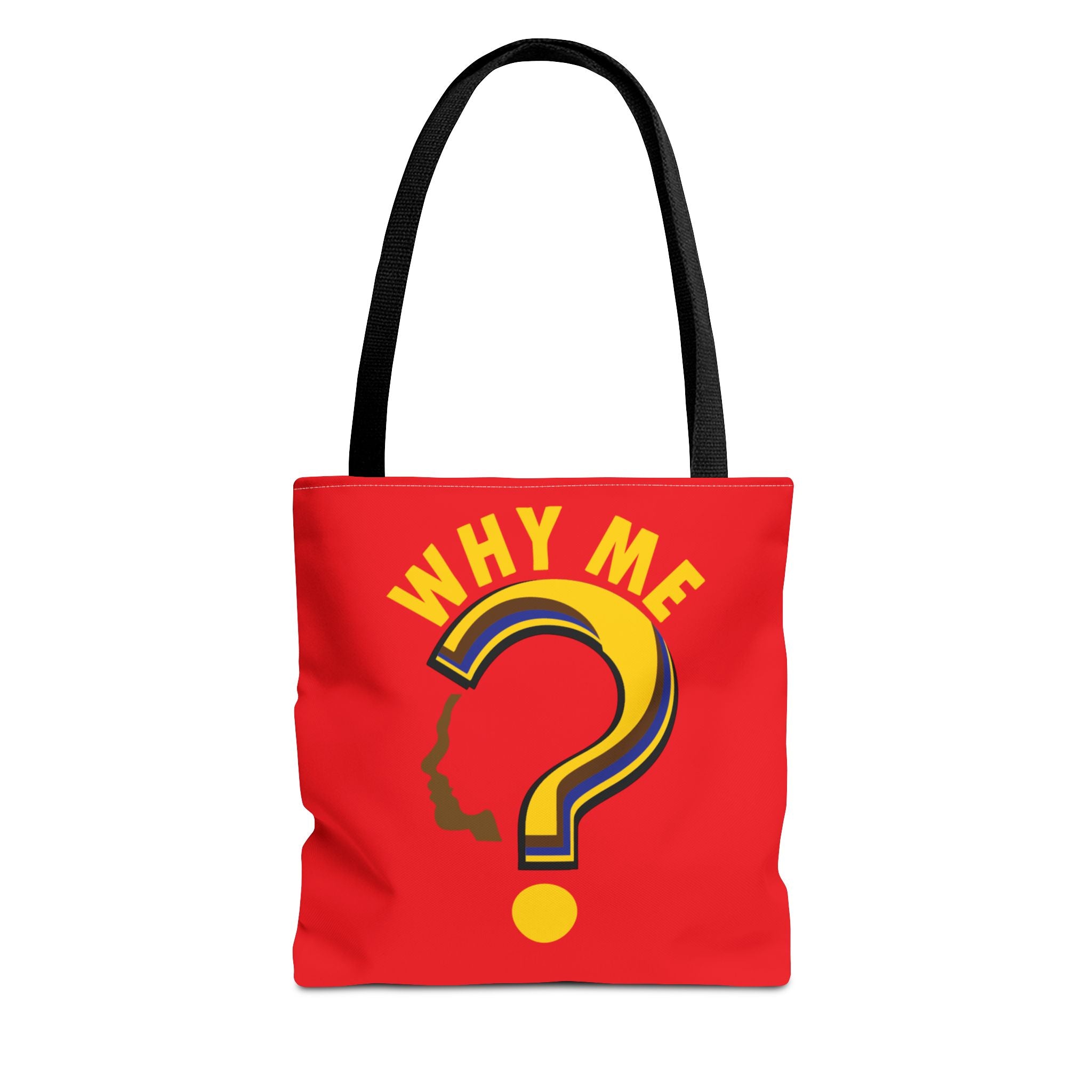 Why Me? Question Mark Graphic Tote Bag — Canvas Shoulder Tote